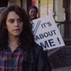 Loretta (Sepideh Moafi) at a Women Against Pornography protest.